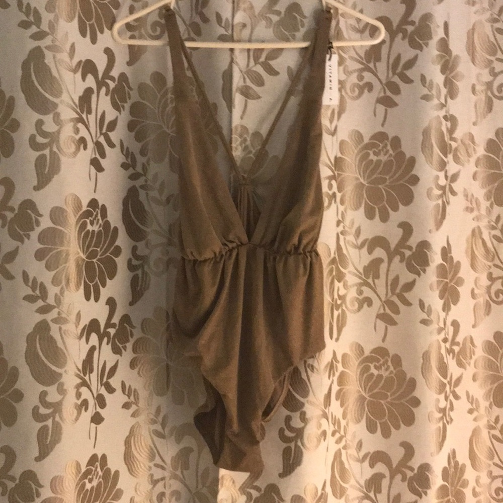 Deep V Bathing suit and coverup